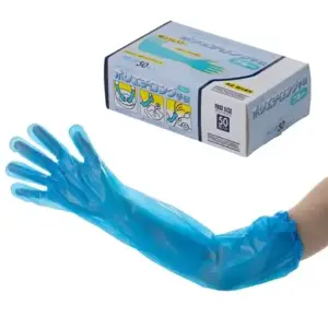 ポリエチロング手袋 ブルー（2000枚入）